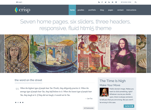 crisp cool theme for bootstrap